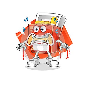 Pack of cigarette monster vector. cartoon character
