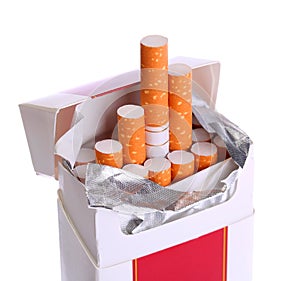 Pack of Cigarettes isolated