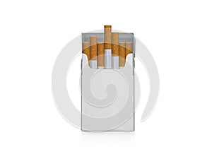 Pack of cigarettes isolated on white background