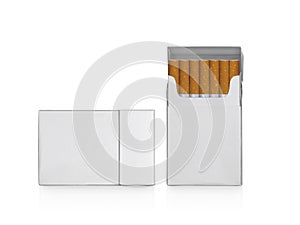 Pack of cigarettes isolated on white background