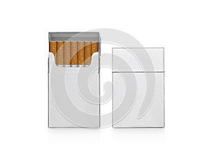 Pack of cigarettes isolated on white background