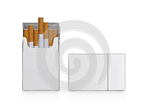 Pack of cigarettes isolated on white background