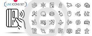 Pack of Cloud computing, Like and Cursor line icons. Pictogram icon. Vector