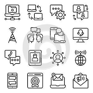 Pack of Data and Networking Linear Icons