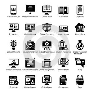 Pack Of Education glyph Icons
