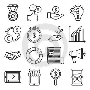 Pack of Finance Linear Icons