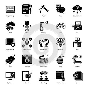 Pack Of Flat Icon Vectors