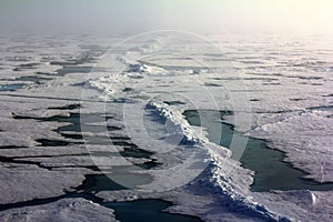 Pack ice near the North pole