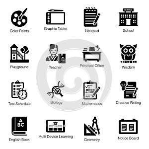 Pack Of Learning And Education glyph Icons