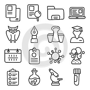Pack of Learning Technology Linear Icons