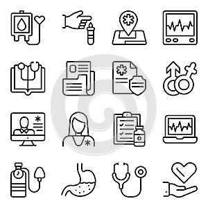 Pack of Medical Care Linear Icons