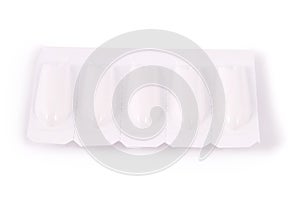 Pack of medical suppositories Clipping path