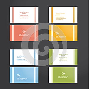 Pack of minimal business cards.