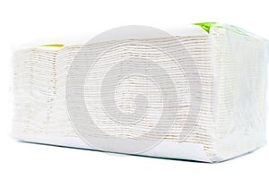 A pack of napkin paper on white background