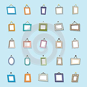 Pack Of Photo Frames Flat Icons