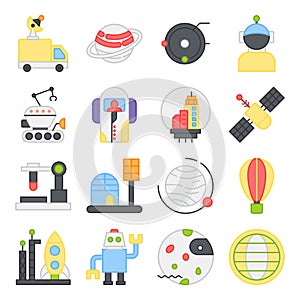 Pack of Robotic Flat Icons