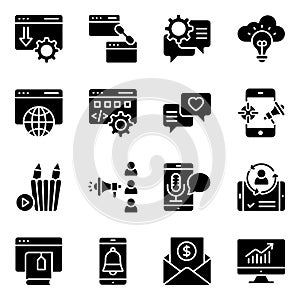 Pack of Seo Solid Icons