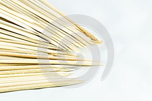 A pack of sharpen bamboo sticks