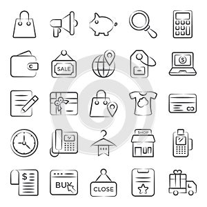 Pack of Shopping Line Icons