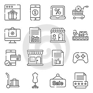 Pack of Shopping linear Icons