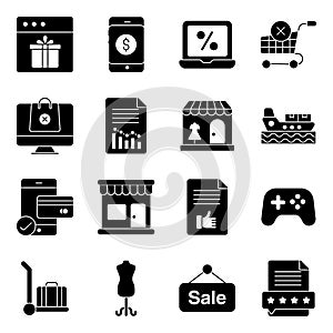 Pack of Shopping solid Icons