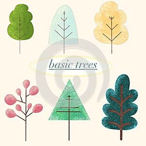 Pack of six trees photo