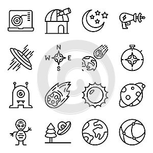 Pack of Space and Astrology Linear Icons
