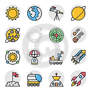 Pack of Space Flat Icons