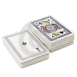 Pack of table view front and back isolated on white background