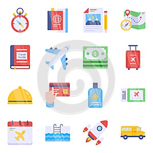 Pack of Travel Flat Icons