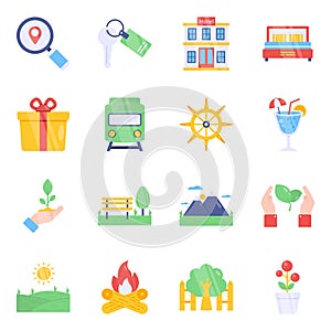 Pack of Travel Flat Icons