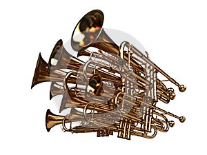 Pack of trumpets - noise symbol