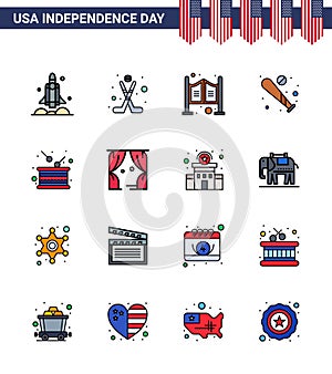 Zabalit z 16 spojené státy americké nezávislost oslava byt plný vedení známky a 4červenec symboly takový jako spojené státy americké 