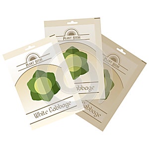 Pack of White Cabbage seeds