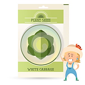 Pack of White Cabbage seeds