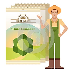 Pack of White Cabbage seeds