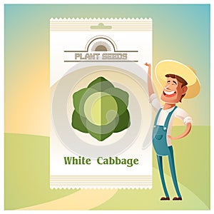 Pack of White Cabbage seeds