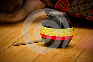 Pack yerba mate, kalabas on a tray