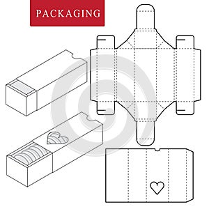 Package for bakery.Isolated White Retail Mock up.No glue
