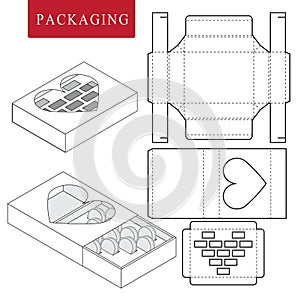 Package for bakery.Isolated White Retail Mock up