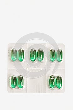 Package of Capsule Pills. Isolated