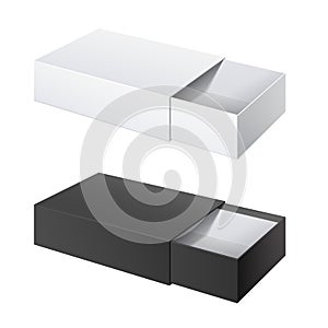 Package Cardboard Sliding Box Opened.