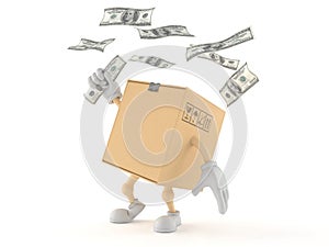 Package character with money