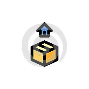Package Delivered at Home Icon