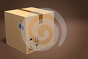 Package delivery concept - 3D rendering
