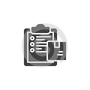 Package delivery document vector icon