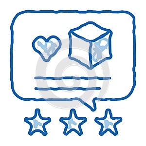 package delivery estimate doodle icon hand drawn illustration