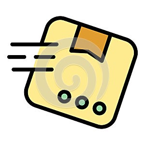 Package delivery icon vector flat