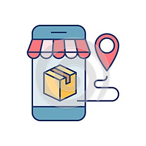 Package delivery from mobile shopping