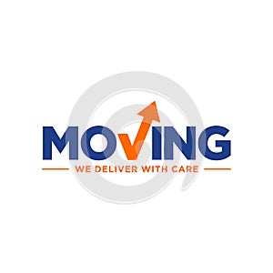 Package delivery symbol design, Vector graphics representing concept of moving